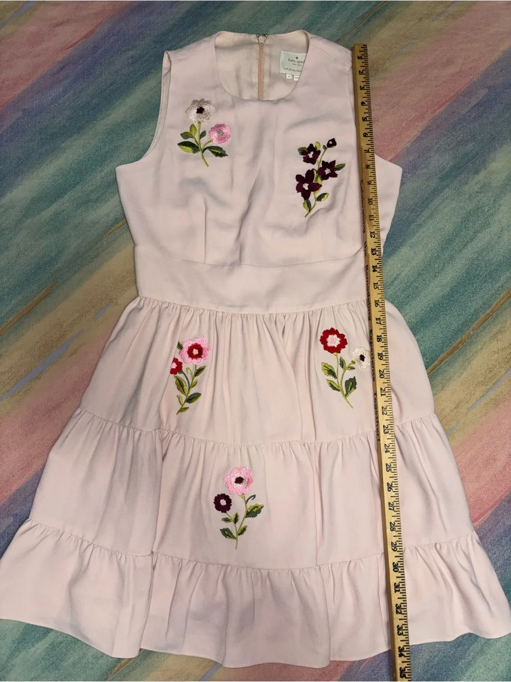 Kate Spade Floral Embroidered Dress in Rose Dew size 6
